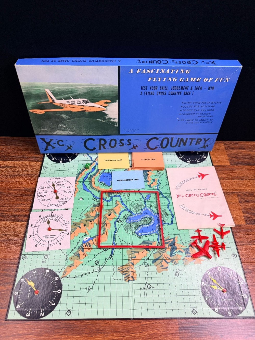 KRIEG-BRAND PRODUCTS 1969 X-C Cross Country Board Game